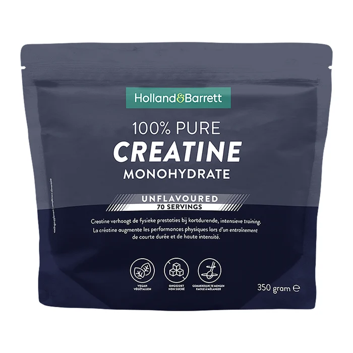 Verpakking Holland & Barrett 100% Puur Creatine Monohydraat